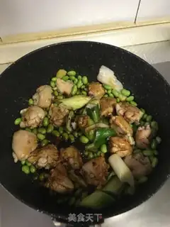 Make Soybeans with chicken wings step 5