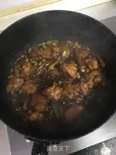 Make Soybeans with chicken wings step 7