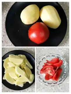Make Beef tomato fried potatoes step 0