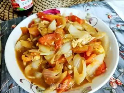 Make Tomato eggs onions step 9