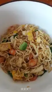 Make Shrimp egg noodles step 12