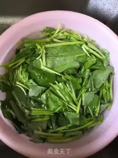 Make Garlic spinach step 0