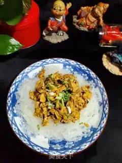 Make Egg sauce and rice powder step 9