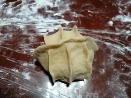 Make Red sugar walnut bag step 11