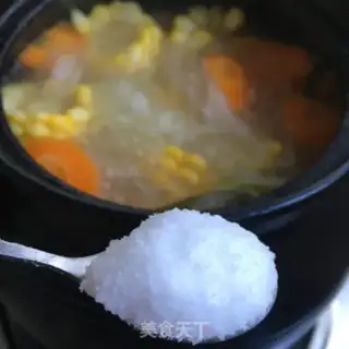 Make A pot of pottery steak corn soup step 12
