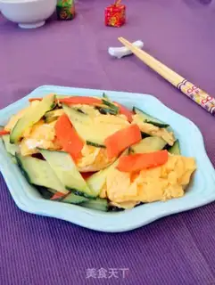Make Cucumber carrot fried eggs step 8