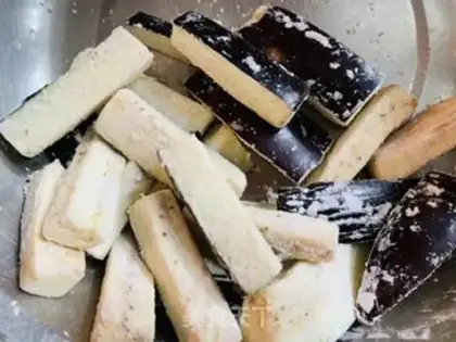 Make Pyramid eggplant step 1