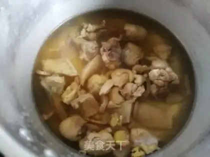 Make Pumpkin corn roast chicken leg step 2
