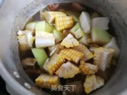 Make Pumpkin corn roast chicken leg step 6