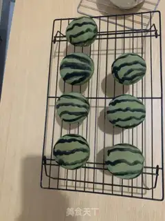 Make Little watermelon bread step 22