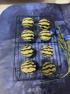 Make Little watermelon bread step 23