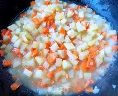 Make Cow-weed potato carrot noodles step 7