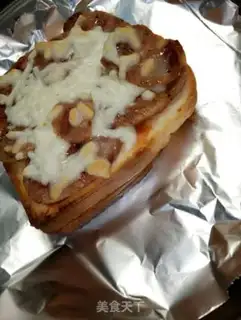 Make Toast sausage pizza step 5