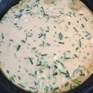 Make An onion egg shrimp cake step 5