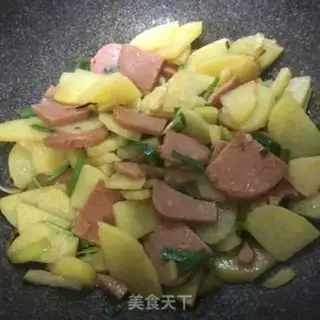 Make Onion ham potato chips step 6