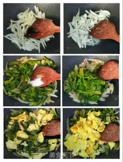 Make Old sprouts of onion fried goose eggs step 3