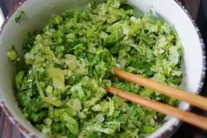 Make A fried vegetable ball step 2