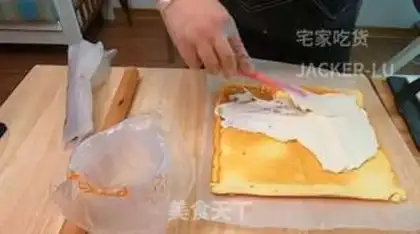 Make Four Swiss rolls step 22