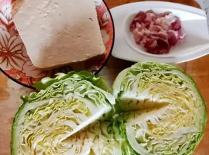 Make Meatloaf tofu and cabbage step 0