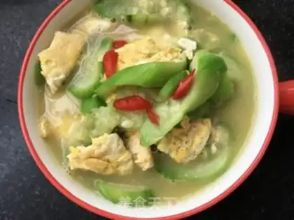 Make Fried omelet soup step 15