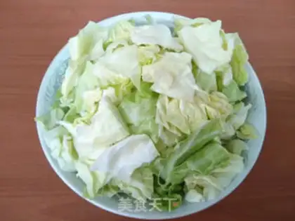 Make Round cabbage and tofu step 1