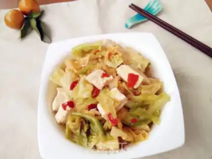 Make Round cabbage and tofu step 7