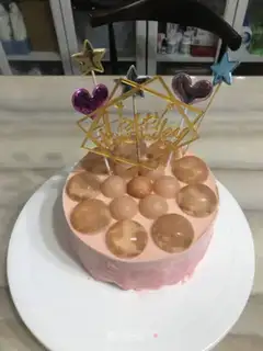 Make Peaches mousse cake step 45