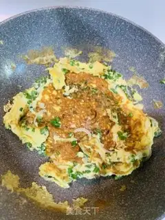Make Soybeans fried eggs step 4