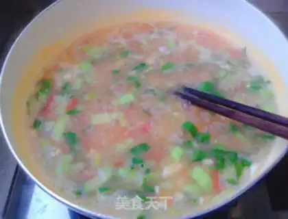 Make Tomato egg oak soup step 5