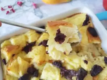 Make Toast pudding step 6