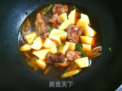 Make Potato burn ribs step 4