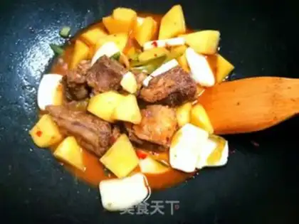 Make Potato burn ribs step 5