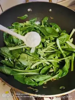 Make Shrimp and green step 4