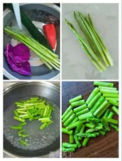 Make Crab rods, salad step 1