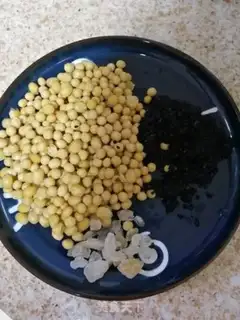 Make Black sesame soy sauce step 0