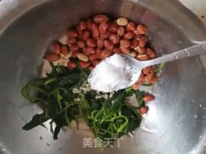 Make Chan Jelly spinach peanut rice step 6