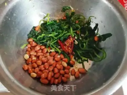 Make Chan Jelly spinach peanut rice step 7