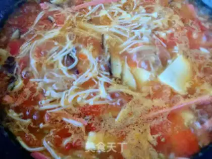 Make Tomato mushroom tofu soup step 11
