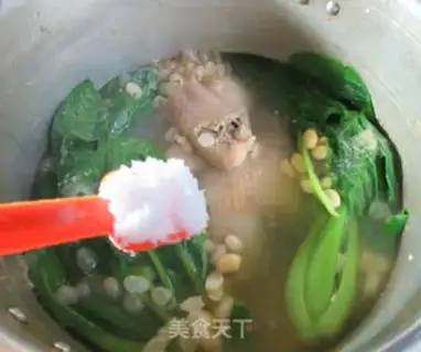 Make Soybeans, chicken soup step 7