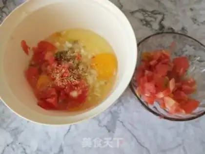 Make Tomato egg dumplings step 1