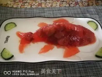 Make Fish strawberry jelly for years step 6