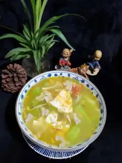 Make Scooter show, egg soup step 8