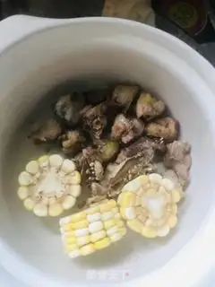 Make Porridge chicken roast corn step 1
