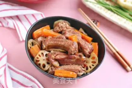 Make Carrot Lotus burns ribs step 8