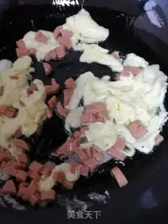 Make Soy ham and sausage fried rice step 2