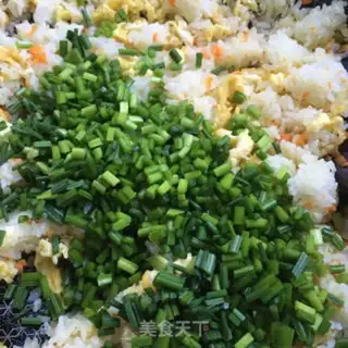 Make Carrot egg fried rice step 7