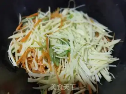 Make Potato fried silk step 5