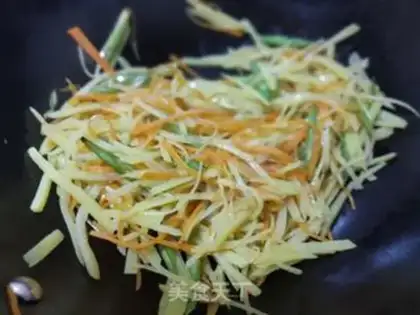 Make Potato fried silk step 6