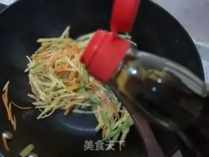 Make Potato fried silk step 7