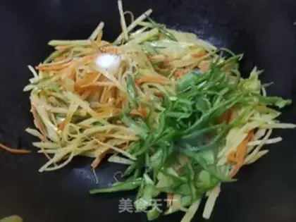 Make Potato fried silk step 8